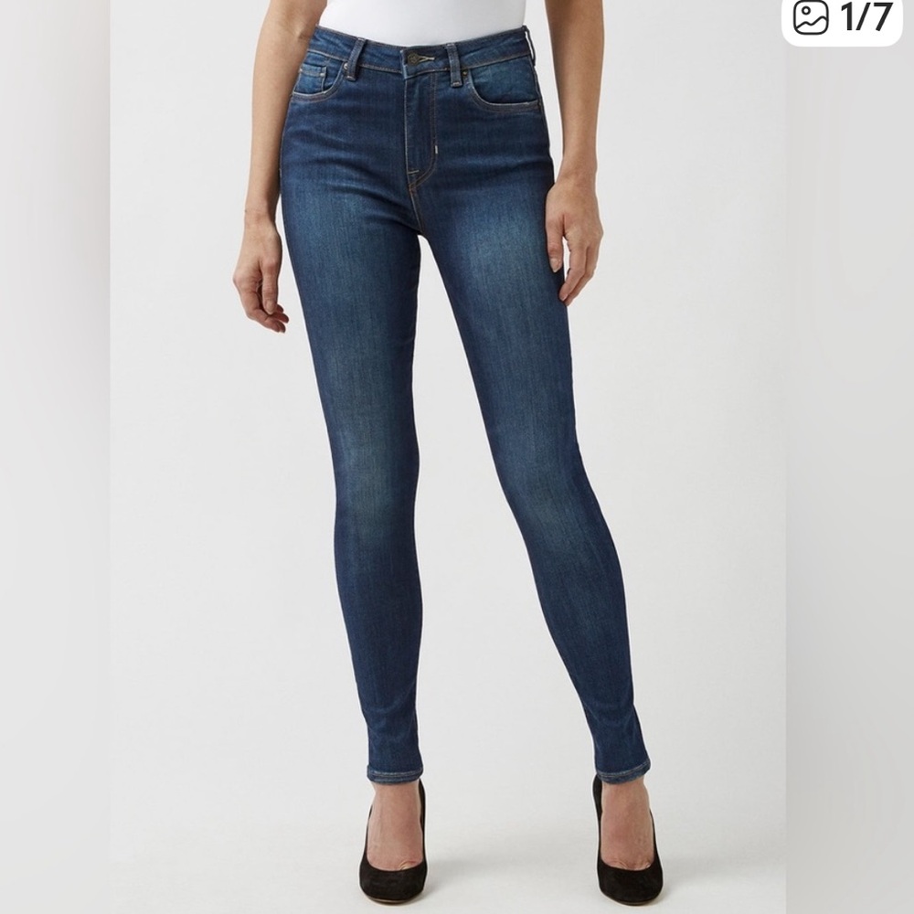 Buffalo Brand Blue Denim Jeans “faith” mid rise skinny